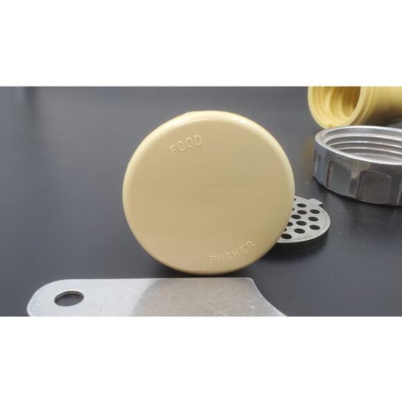 Vintage Oster Meat Grinder Accessosry for Oster Kitchen Center, Harvest Gold - Picture 3 of 7